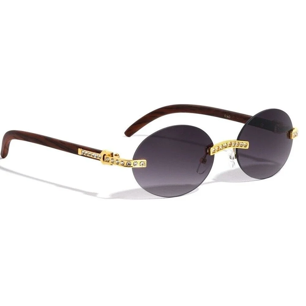 Sunglasses Retro Gradient Black Lens UV400 Anti Glare Stylish Luxury Lentes New‎